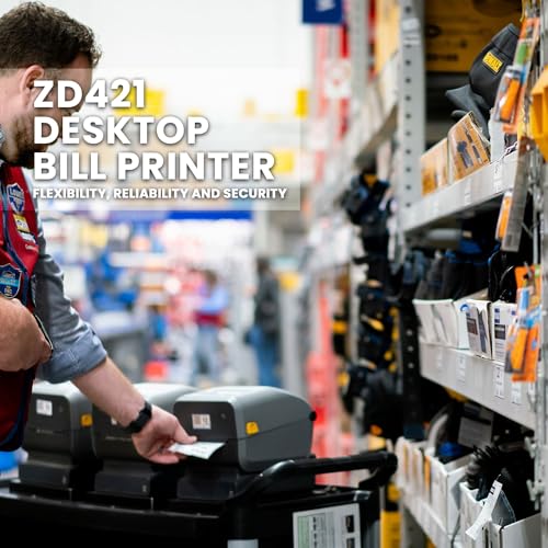 ZEBRA ZD421t 300 DPI Thermal Printer 6 IPS Speed High Resolution Monochrome Desktop Printers with USB & Bluetooth Connectivity for Business &... - Image 3