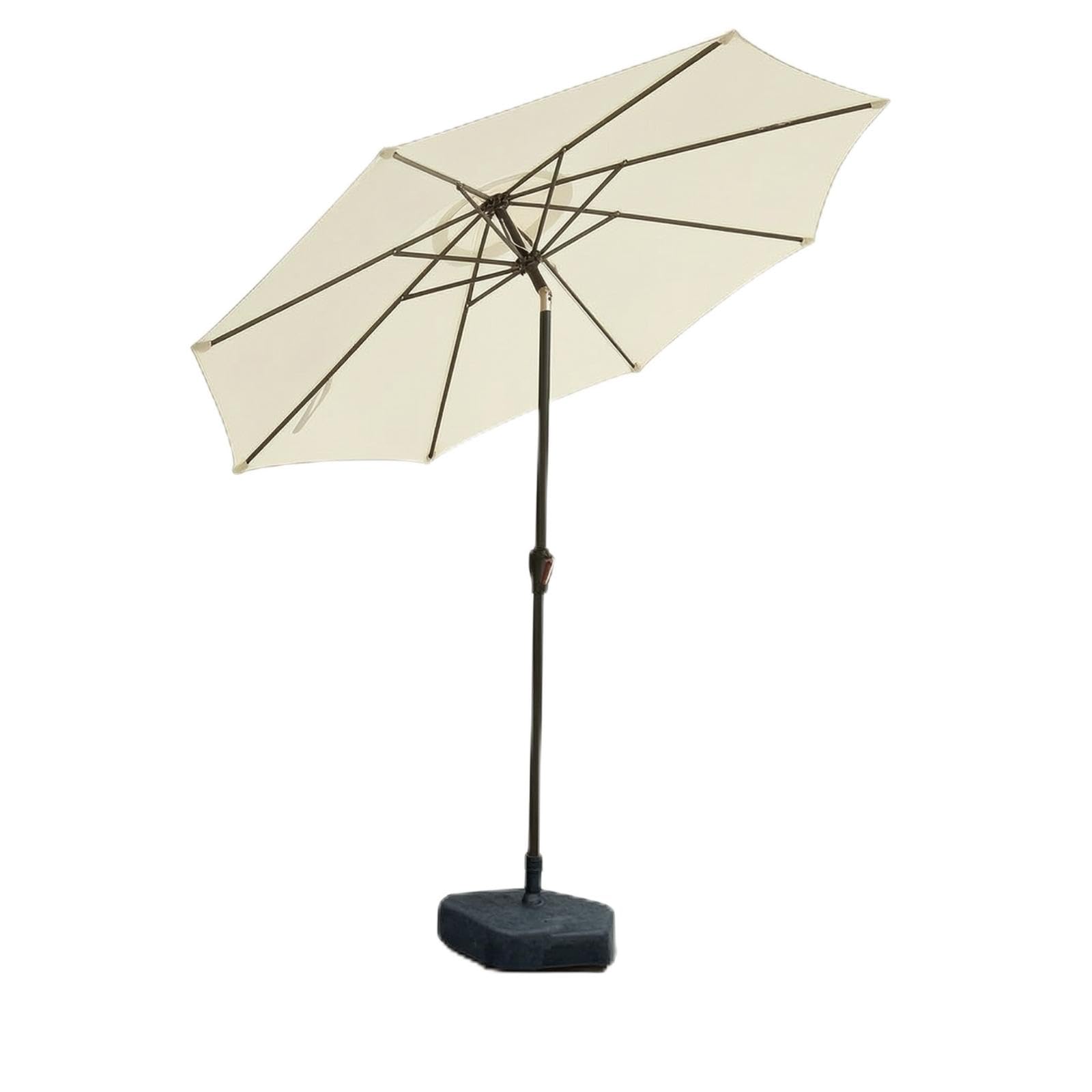 Patio Umbrella with Base Tiltable Tilting Patio Umbrella UPF50 for Homeowners, Café Owners, Backyard, Poolside, Deck Light White Tilt Head 70 Base-2-image-11