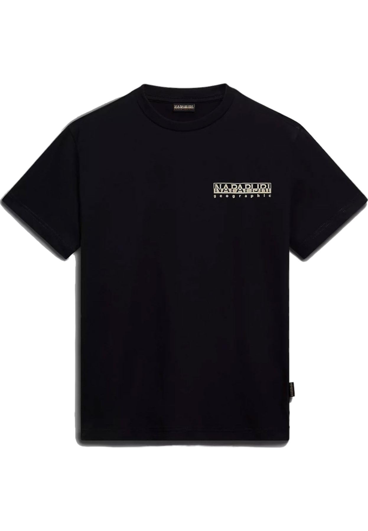 T-shirt Uomo Napapijri A V In Nero - Vestibilità Regolare In Puro Cotone - Manica Corta