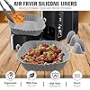 Air Fryer Zubehör für Ninja Double Stack 7,6L Air Fryer SL300UK, SL201: Set enthält Dual Silikon Liner für 7.6L SL300UK, SL300EU, SL201, Silikonhandschuhe, Zange, SL300UK Liner von FryEasy