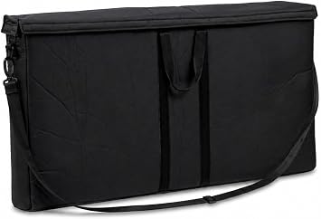 4x2x5" Universal Gear Bag for Portable Stage, LED Screens, DJ Facade Carry & Travel Bag, Art Portfolio W/Shoulder Strap & Handle Black