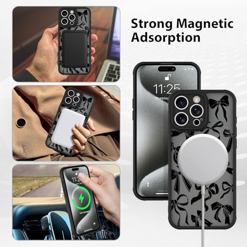 BITOBE Bow Case for iPhone 15 Pro Max [Compatible with MagSafe] - Black by BITOBE - Used condition - Image 5