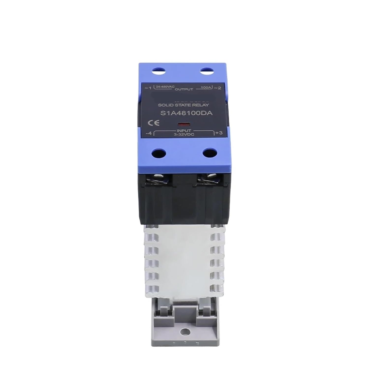 Din Rail Solid State Relay with Radiator S1A48 10DA 25DA 60DA 80DA 100DA 120DA DC Control AC Single Phase(S1A4825DA)