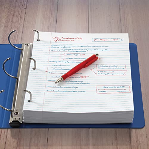Oxford Filler Paper, 8-1/2" X 11", College Rule, 3-Hole Punched, 2,000 Sheets Of Loose-Leaf Paper For 3 Ring Binders, 4 Packs Of 500, White (62331) #TOP6