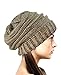 NYfashion101 Exclusive Oversized Baggy Slouchy Thick Winter Beanie Hat - Taupe Mix