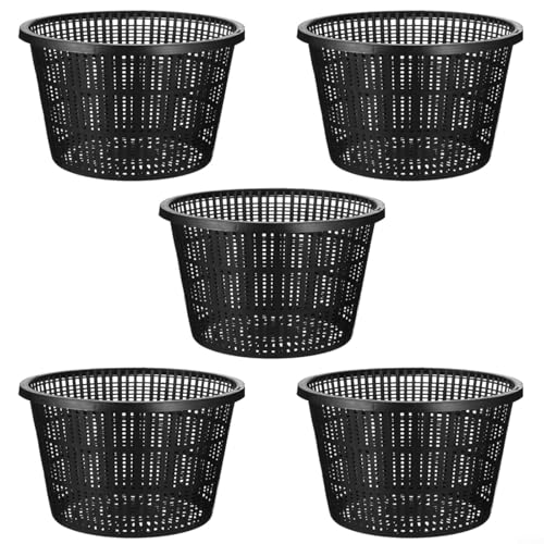 Alanmoship Lot de 5 paniers hydroponiques en filet pour plantes aquatiques et bassins résistants aux fissures