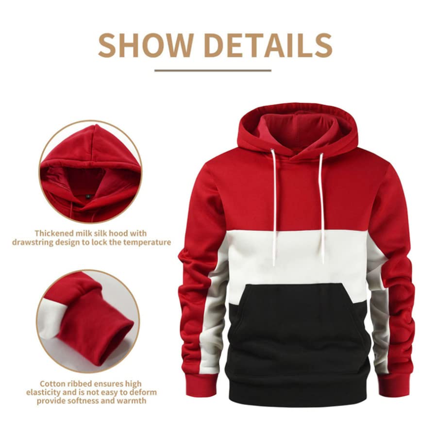 Męska bluza z kapturem z długim rękawem Hus.q_Varna Outdoor Casual Sport sznurek bluza z kieszeniami