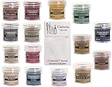Ranger Metallics Embossing Powders, 15 Jars, Rose Gold, Cranberry, Marigold, Sage, Navy, Gunmetal,...