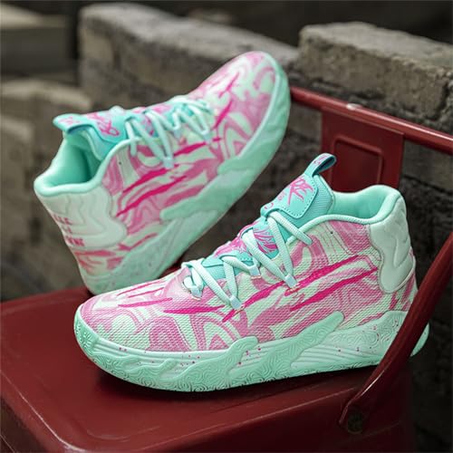 Womens Lightweight Lace Up High Top Fashion Basketball Shoes Soft Non-Slip Running Tennis Volleyball Sneakers Classic Sports Shoes3