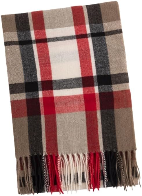Thick Scarf 1 Piece Knitted Autumn And Winter Printed Warm Scarf For Men And Women