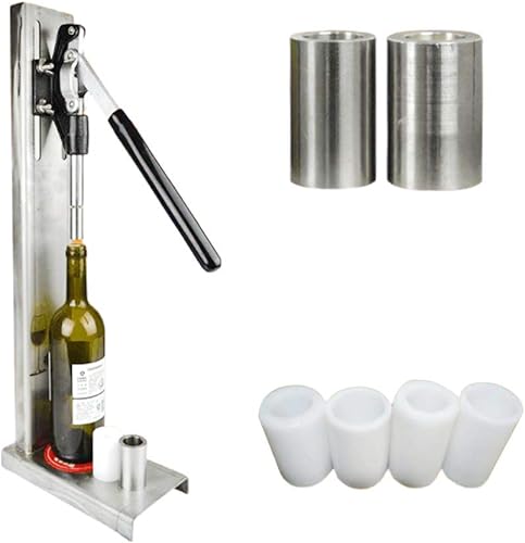 Miniatura 2 de Máquina de prensado manual de tapón de cerveza con tapón de inserción de 2 POM, máquina de prensado de tapa de botella de vino de cerveza 300h