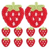 Motivo ricamato dettagliato: le toppe ricamate a forma di fragola mettono in mostra la artigianale, rendendole ideali per le persone che apprezzano sia le toppe decorative da cucire che l'arte unica