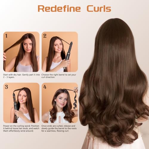 Aolso 5 w 1 Air Styler, suszarka do włosów, automatyczna lokówka powietrza, 3 regulowane temperatury, wielofunkcyjny system suszenia i stylizacji do suszenia, kręcenia, prostowania