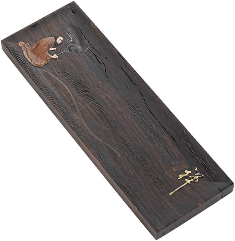 GHETBO ティートレイ、家庭用ティーテーブル、黒檀無垢材全体