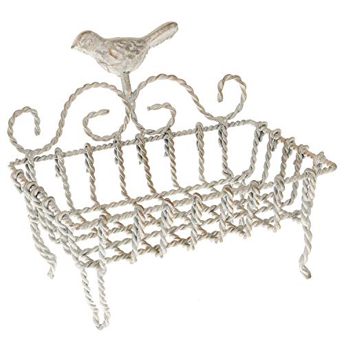 MACOSA HOME Porte-savon en métal style vintage - Porte-savon antique - Pour salle de bain ou cuisine