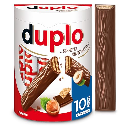 Duplo Schokoriegel | 10 Riegel mit Nougatcreme und Vollmilchschokolade