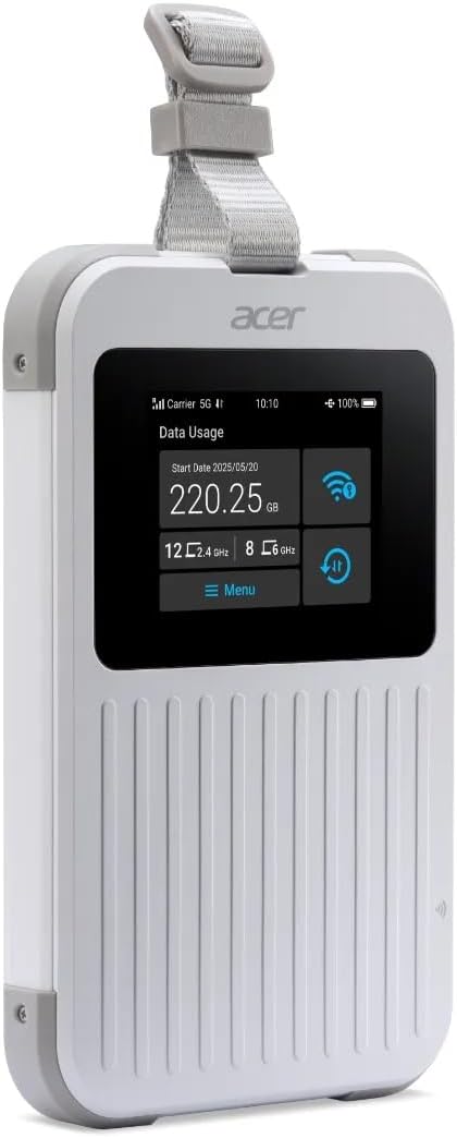Acer Connect M6E 5G Mobile Wi-Fi Hotspot device.
