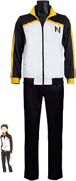 Manga Carnival Costume Cosplay Life In A Different World From Zero Sportswear Outfits Anime Character Natsuki Subaru Suitable for Birthday Gifts, Stage Plays,White,M [Energy Class A]