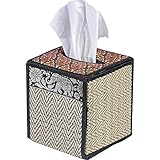 WOOD MASTER HUT Decorative Tissue Box Cover - Standard Cube - Square - Tissue Box Holder Case...
