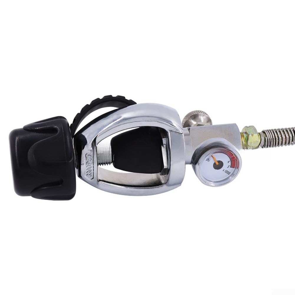 Tauchzylinder Füllschlauch, 36 Zoll gefederter Microboreschlauch mit G5/8 Prüfventiladapter für Sauerstofftank-Füllleitung, 630 bar Arbeitsdruck, DIN