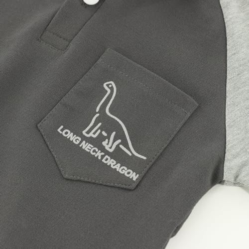 Boys Polo Shirt with Patchwork Style, Short Sleeve Uniform Shirts for Boys3