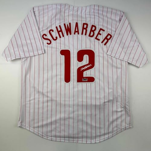 Facsimile Autographed Kyle Schwarber Philadelphia Pinstripe Reprint Laser Auto Baseball Jersey Size Men's XL