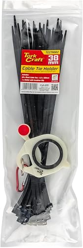 Tork Craft Cable Tie Holder 38Mm & Car. Clip Lumin Mat. 50Pc Black 4.8 X 300Mm
