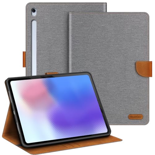 Étui en cuir pour Samsung Galaxy Tab S10 FE+ 13.1 2025 coque silicone gris