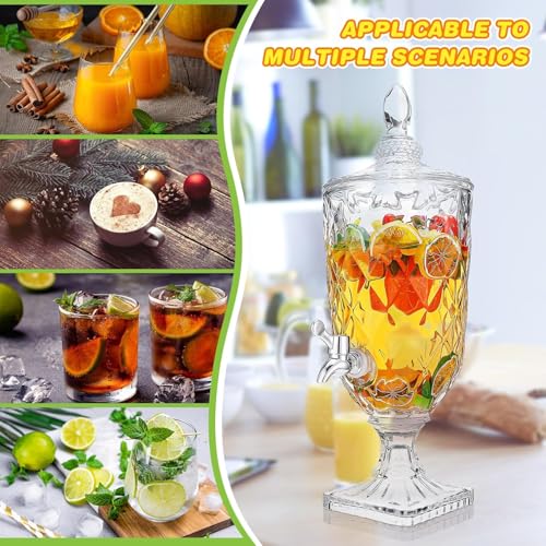 Image of Bellemax Premium Glass Water Jug - 2 LTR, Transparent, Hot Cold Water Pitcher with Glass Lid Water Tank, Iced Tea, Milk and Juice Beverage Carafe, Lemon Jug, 2000 ML (Set of 1,TR-08)