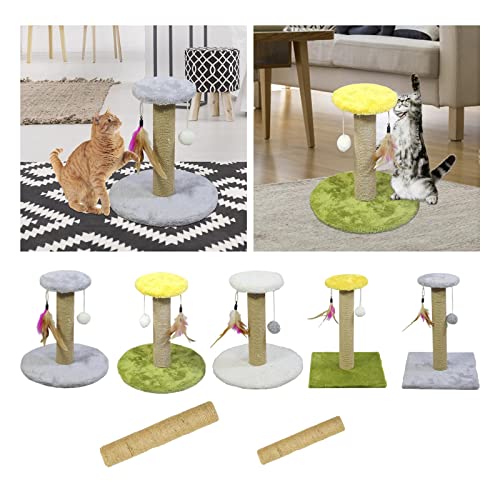 Jouet interactif pour chat avec poteau de griffage vertical coloris gris - 6