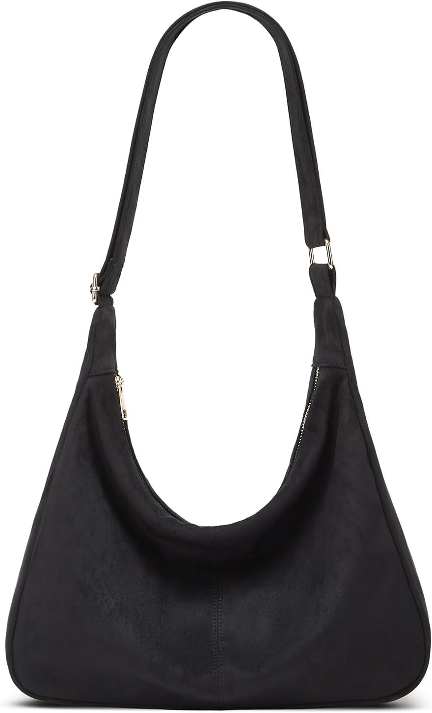 Slouchy Suede Hobo Bags Women Underarm Shoulder Bag Crescent Crossbody Purses Satchels Travel Top-Handle Tote Handbag 2025