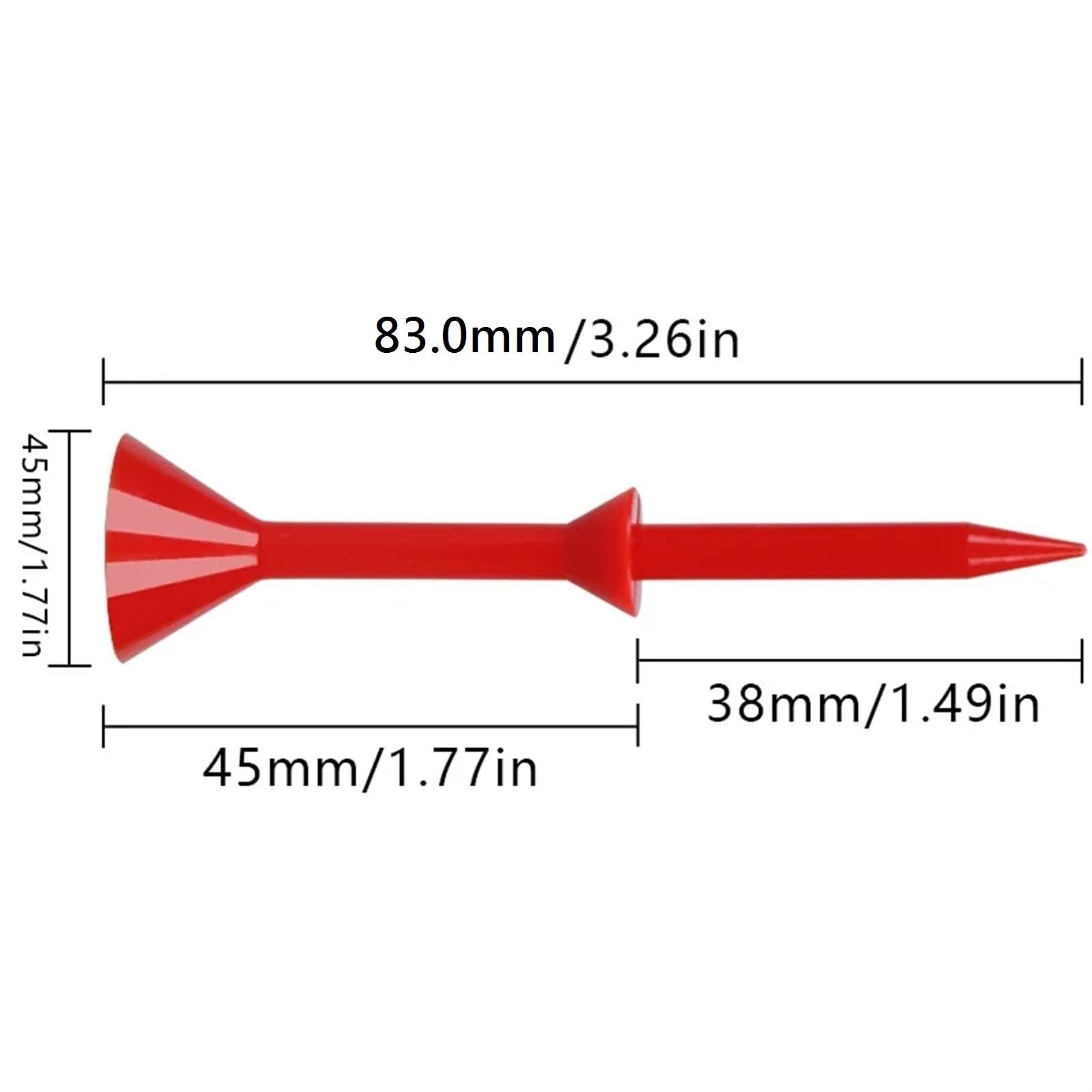 Golf Tees 100 Piezas de Tees de Golf de plástico, Tees de Copa Larga, Tees de Golf de plástico, Tees de Pelota de Entrenamiento de Golf, Color Aleatorio para CéSped Exterior