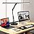 2-in-1 LED Double Head Desk Lamps for Home Office, 24W Brightest Workbench Light, Architect Lamp with Clamp & Base, 3 Colors 10 Dimming Swing Arm Lamp for Reading/Study/Computer Light