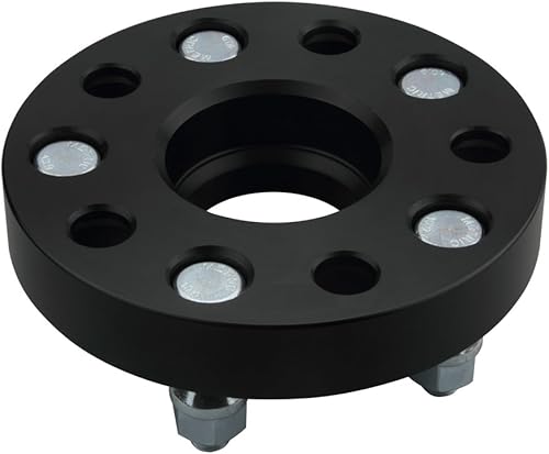 Miniatura 8 de DCVAMOUS 4 espaciadores de rueda negros centrados 5x120 de 1 pulgada con pernos de 14 x 1.5 pulgadas de diámetro 66.9 compatibles con Chevy 5 Lug
