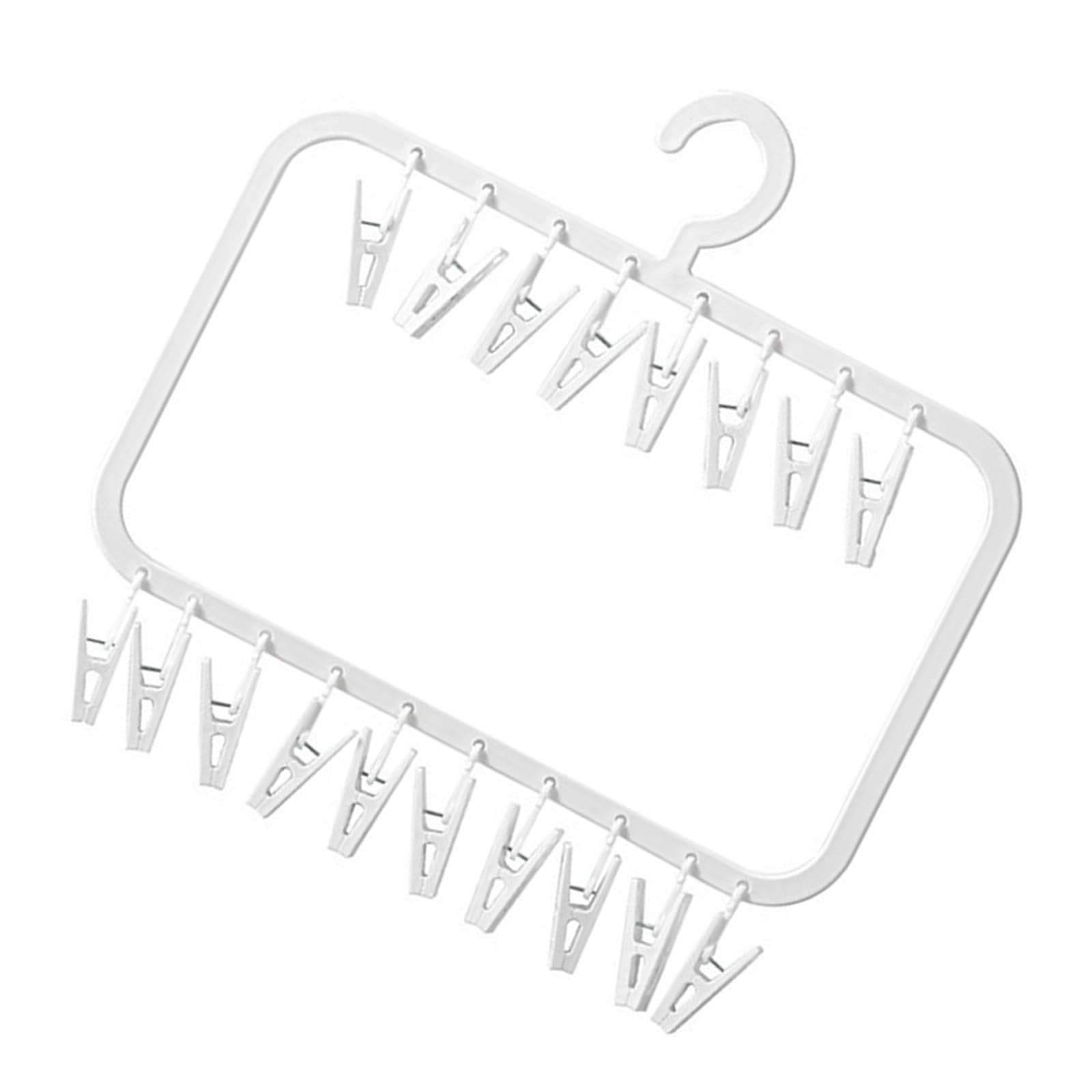 Xinsheinelry Drying Rack with Rotating Hook Practical Space Saving Hanging Organizers for Closets and Wardrobes with Clips Socks Drying Rack