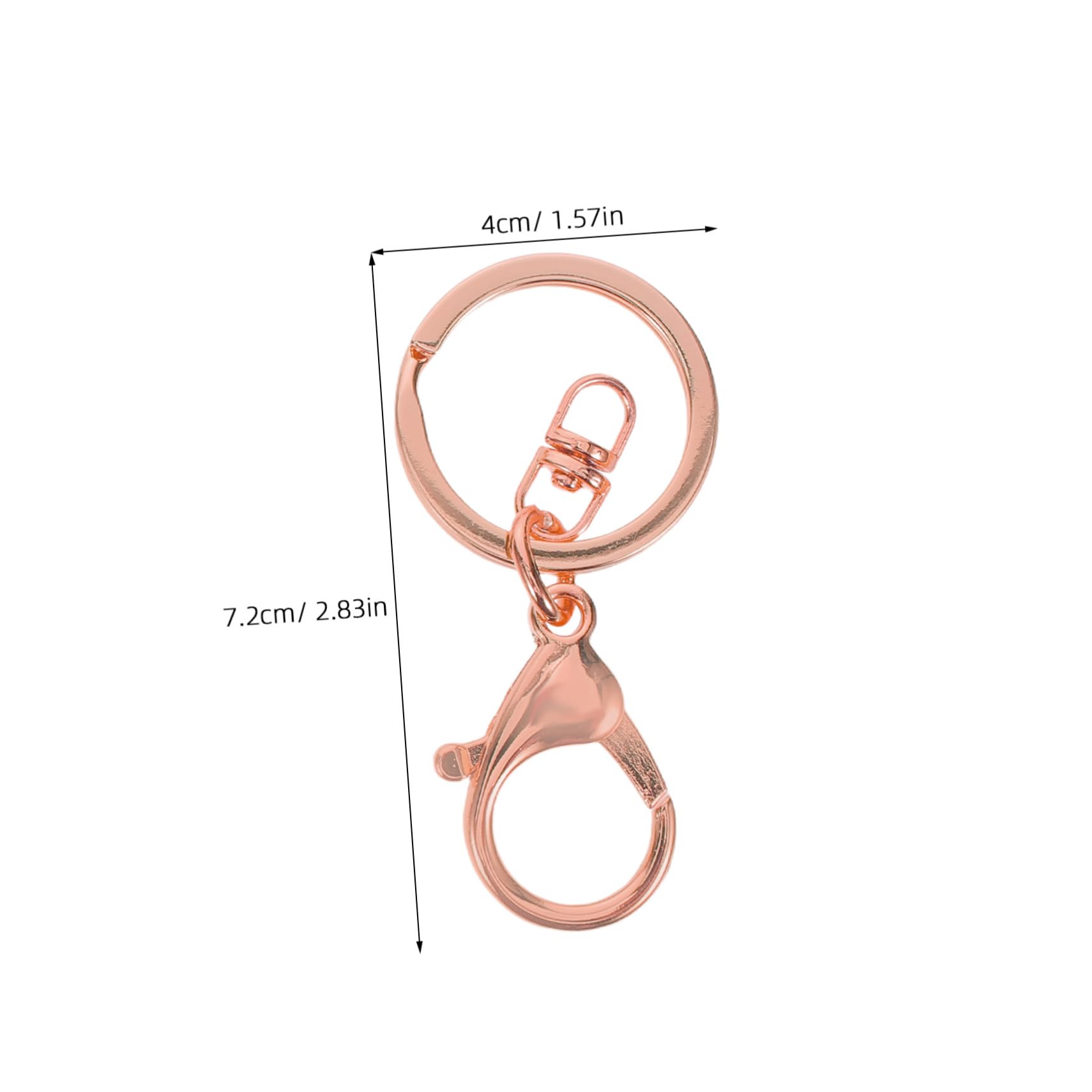Angoily 20pezzi Portachiavi con Ganci in Metallo Clip Girevoli Moschettoni per Cordino Chiusura Scatto per Creazione di Gioielli e Artigianato Disponibili in Oro Rosa Oro Scuro e Argento