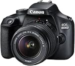 Canon EOS 4000D / Rebel T100 DSLR Camera with 18-55mm Lens, 64GB Memory Card, Case, Card Reader, Flex Tripod, Hand Strap, Cap Keeper, Memory Wallet, Cleaning Kit (Renewed)