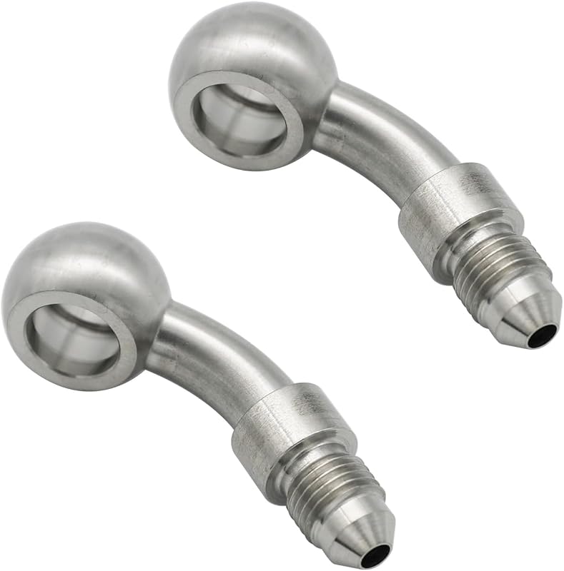 Conexão Banjo de Freio e Embreagem KRD PERFORMANCE 45° em Aço Inoxidável 3AN para Mangueira PTFE – 2 unidades