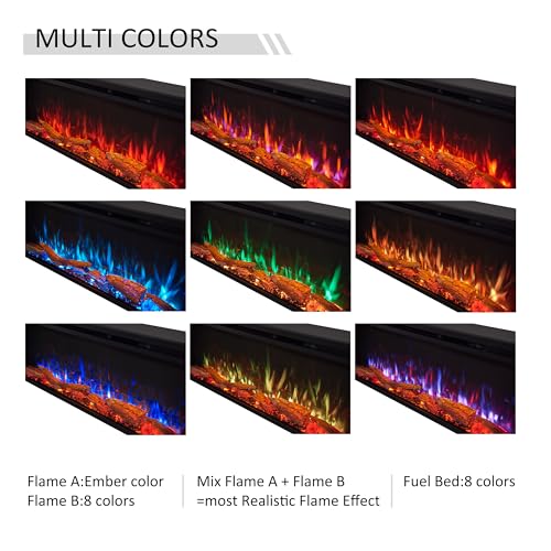 Electric Fireplace Insert with Heater