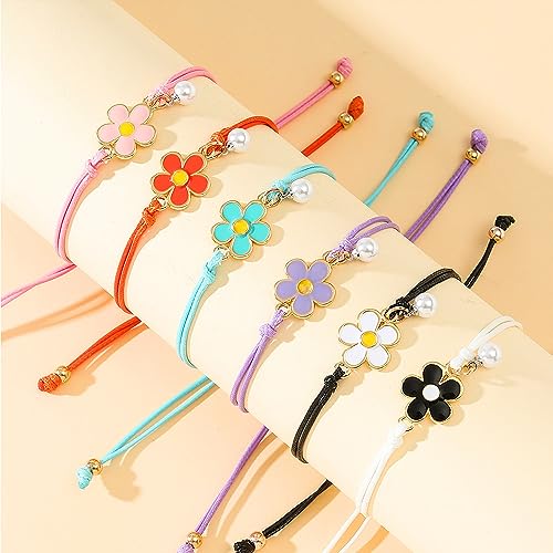 Aktully Back to School Mommy and Me Bracelet Flower Matching Wish Bracelet First Day of School Bracelet for Mother Daughter Bracelet Jewelry4