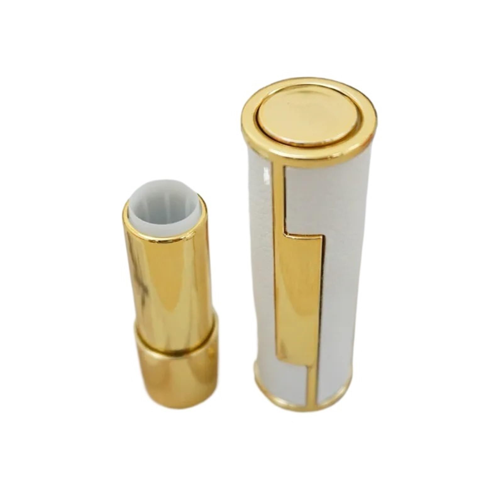 GIUPLOKID Empty Lip Balm Container, Empty Lipstick Lipgloss Tubes 10/30/50 Pcs 12.1mm Push Type Round Multicolor for DIY(White,50pcs)