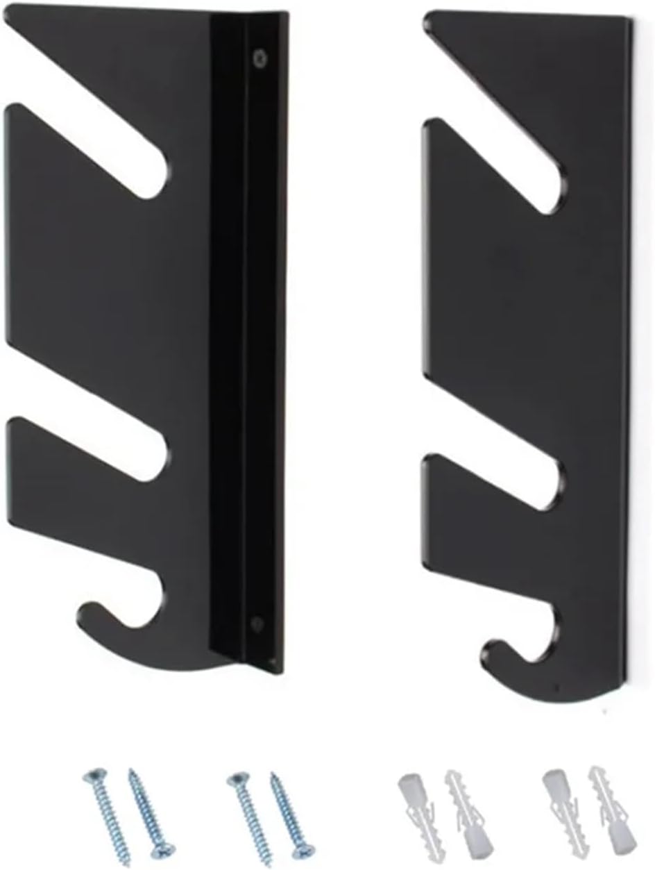 Applicable 3 Pair Skateboard Wall Mount Display Rack Black Acrylic for Longboard