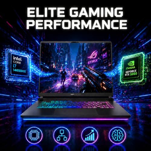 Image of ASUS ROG Strix G16 (2026) Gaming Laptop, 16 inch FHD+ 16:10 165Hz Display, Intel Core i7-14650HX, NVIDIA GeForce RTX 5050 GPU, 64GB DDR5 RAM, 2TB SSD, Wi-Fi 7, Win 11 Pro, Backlit Keyboard & Accessories