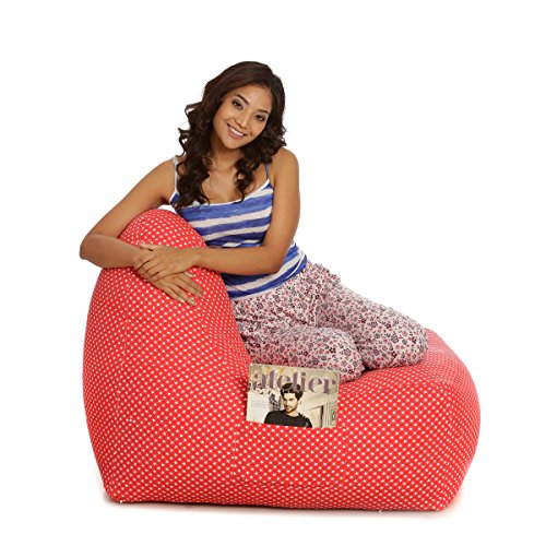 Image of Style Homez Hackey Cotton Canvas Star Printed Bean Bag XXL Size Filled with Beans Fillers