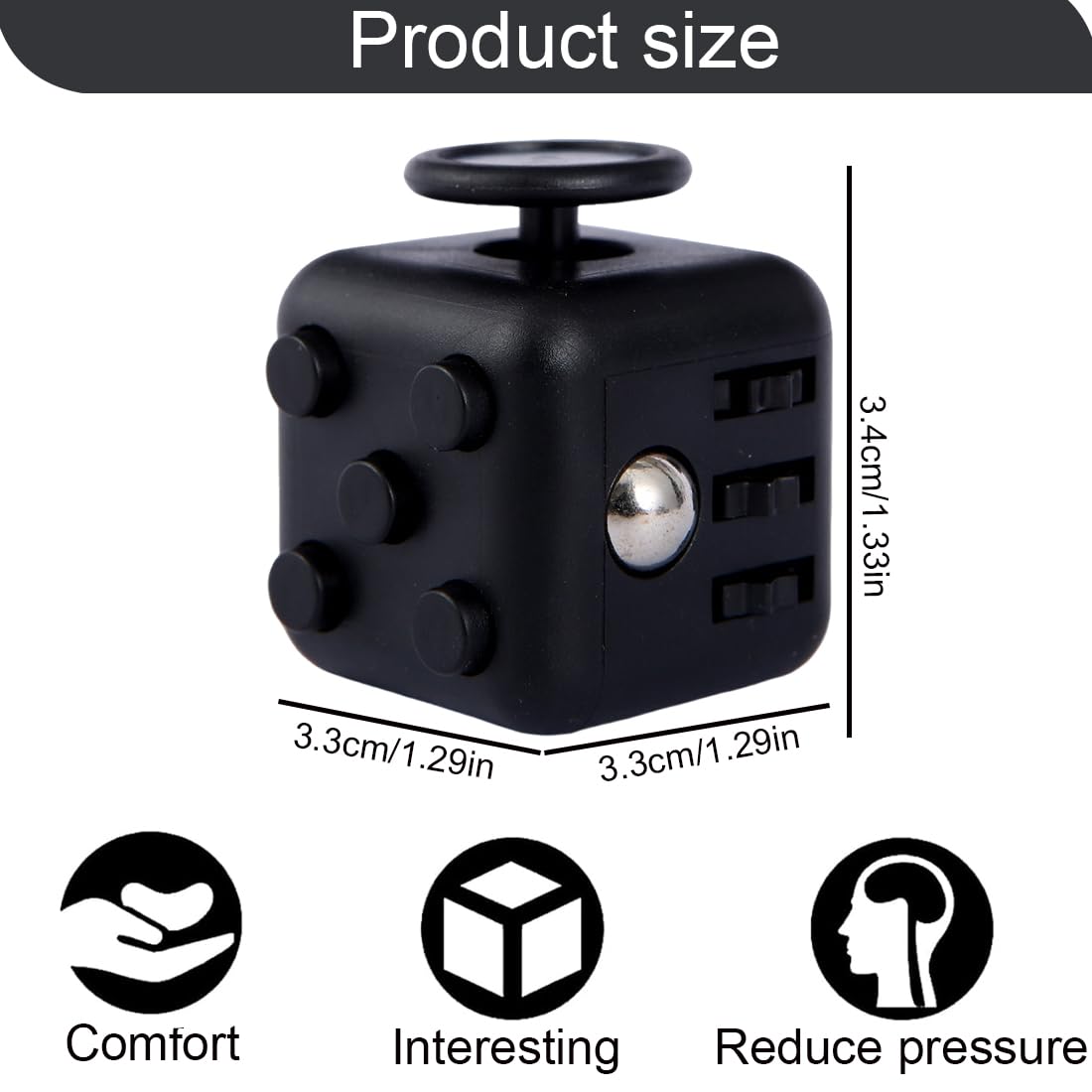 Cubo Antiestres Fidget Toy con 6 módulos Relajantes Juguetes para aliviar el estrés Regalo para Niños y Adultos