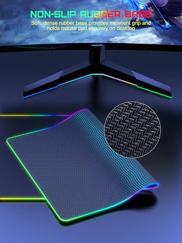 Image of TopMade Wireless Charging Mouse Pad, RGB Gaming Mousepad, 35.4 inch x 15.8 inch Extra Large Waterproof Keyboard Desk Pad, Cool Computer Desk Mat, Black (Includes 20W PD Power Adapter & 6.56ft Woven Cable)