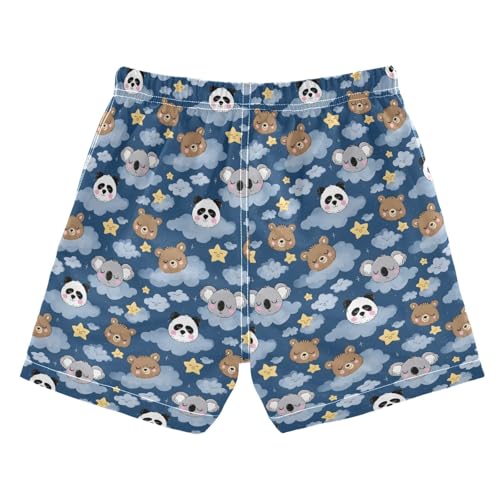 Boys Swim Trunks Quick Dry UPF 50+ Beach Board Shorts Kids Bathing Suits Swimsuit 2T Sloth Panda2
