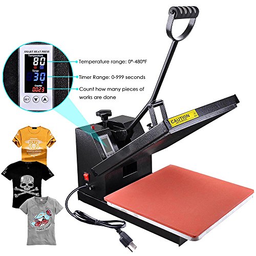 PNR High Pressure 15"x15" Heat Platen Press Machine Digital Sublimation Transfer Printing LCD