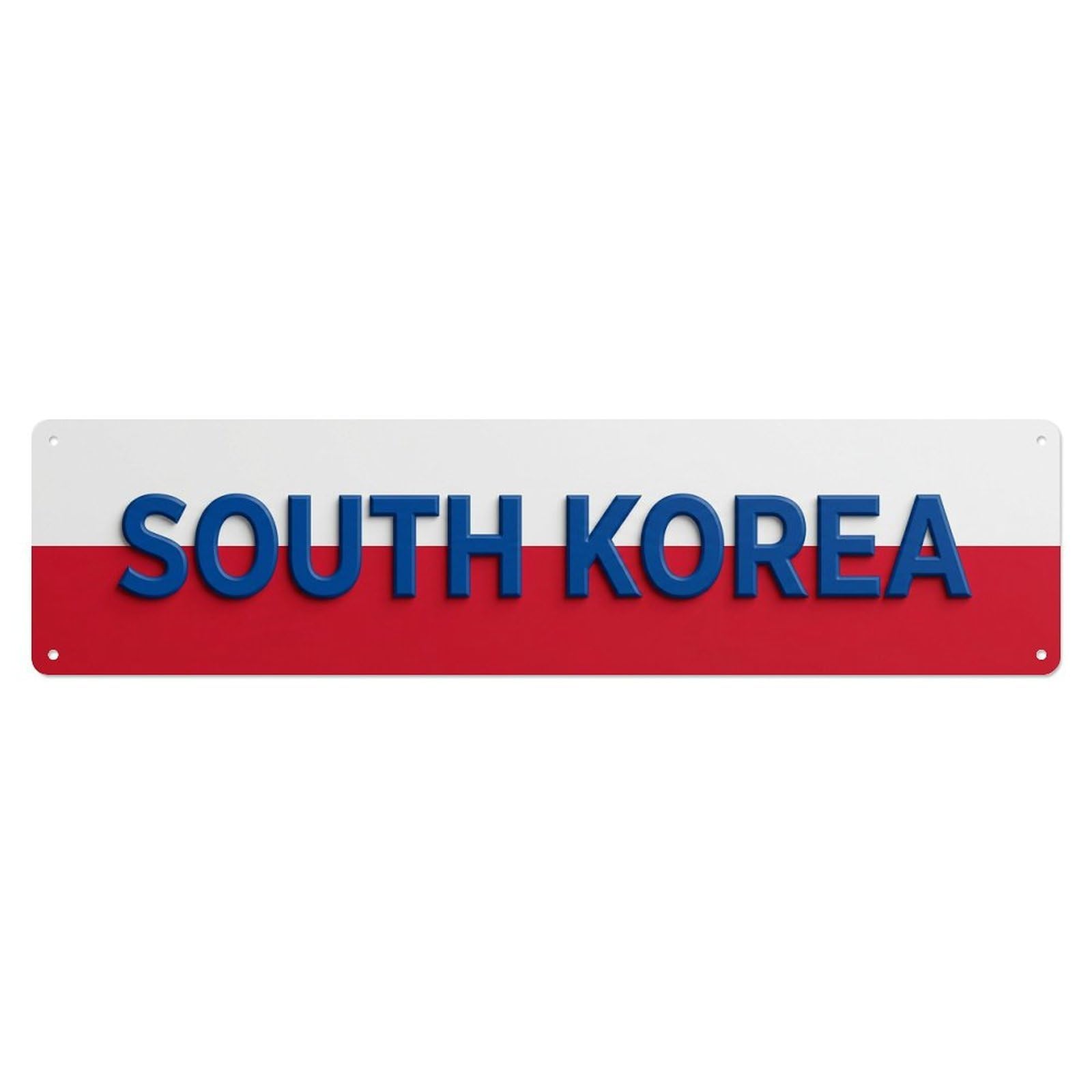 Vintage South Korea Flag Pattern Metal Tin Sign