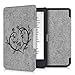 Produktbild kwmobile Hülle kompatibel mit Tolino Shine 3 - Filz Stoff eReader Schutzhülle Cover Case - Rosenherz Schwarz Hellgrau
